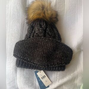 NWT Anthropologie winter Pom Pom hat with detachable mask
